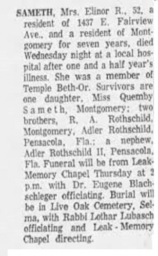 This is her mother's obituary.