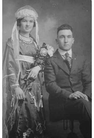 Wilbert Syrus Fenton and Goldie Viola Tabor Weddin