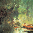 A Rowboat on a Pond.
