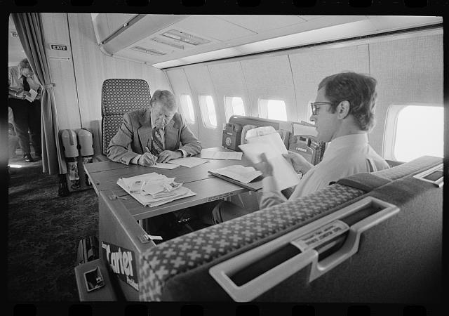 [Jimmy Carter and his chief speechwriter, Pat Anderson,...