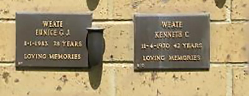 Kenneth Claude Weate Gravesite