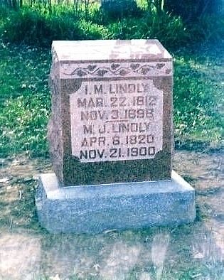 Israel and Mahala Lindley Tombstone