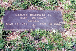 Louis Brown headstone