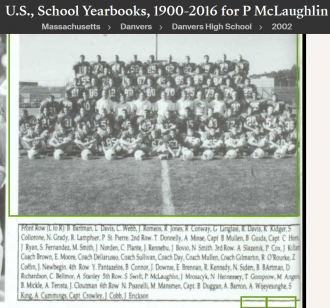 Patrick F McLaughlin--U.S., School Yearbooks, 1900-2016(2002)football