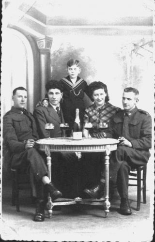 John James Latham (sitting left) Royal Engineers- Libercourt France 1939-40 (WWll) just before Dunkirk Evacuation May 1940