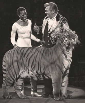 Bernice Collins and Charly Baumann with Tiger.
