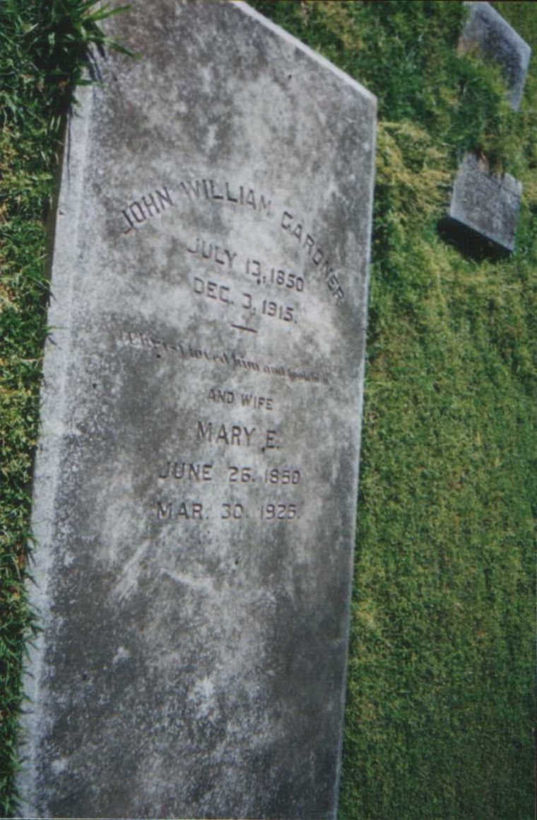 John Wm Gardner headstone 1850