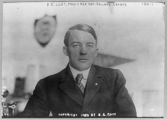 [A.E. Lunt, head-and-shoulders portrait, facing front]