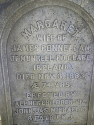 Margaret (Mullins) Connellan--gravestone