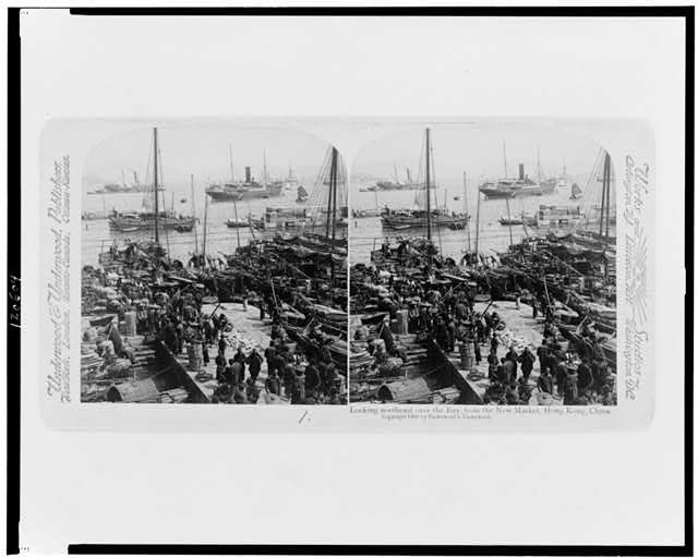 Looking northeast over the bay, from the New Market, Hong...