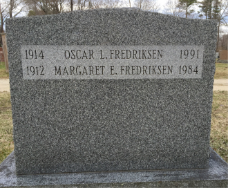 Margaret Edith (LaRose) Fredriksen- gravestone 
