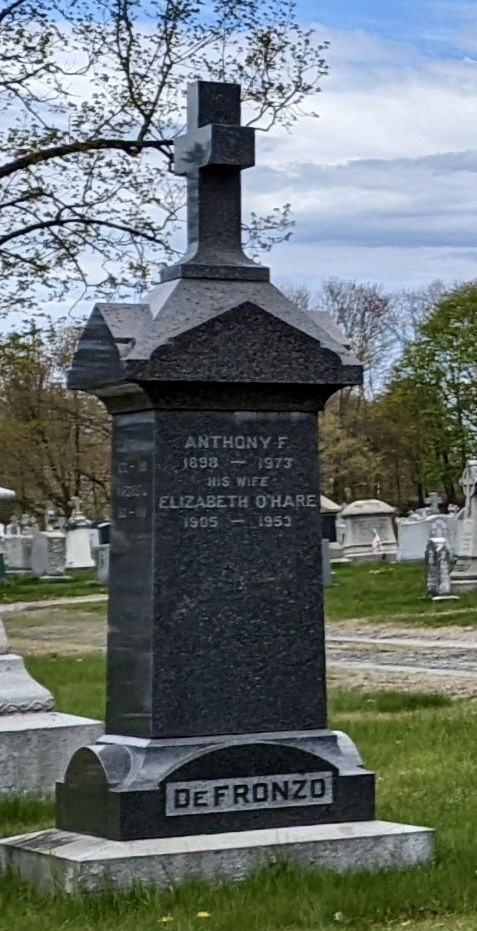 Mary Elizabeth (O'hare) Defronzo - gravestone