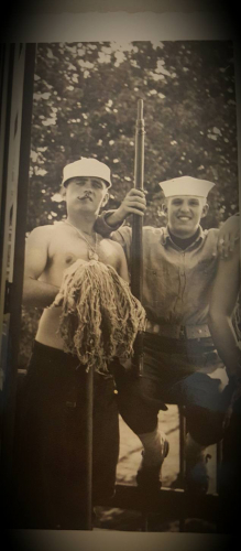 John R Cassidy on right in the Navy
