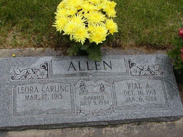 Gravestone of Rial Aaron Allen