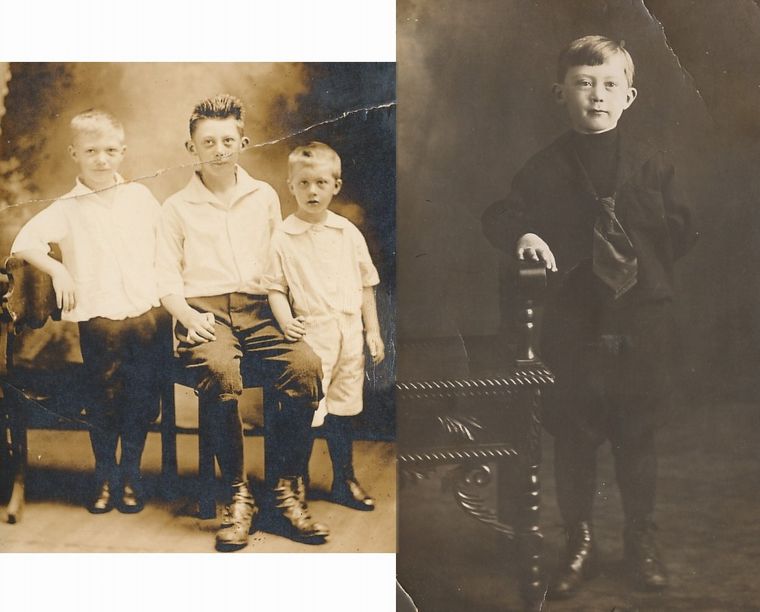 Carroll,Myron,Stanley,young sons of Olaus Syverson