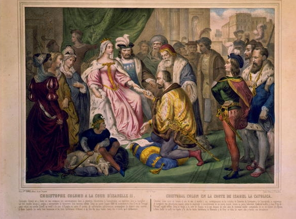 Christophe Colomb a la cour d'Isabelle II / Pairs, Vve....