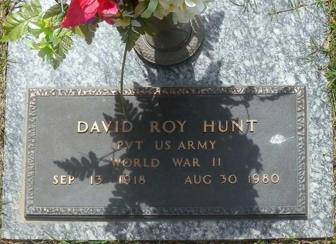 David Roy Hunt headstone