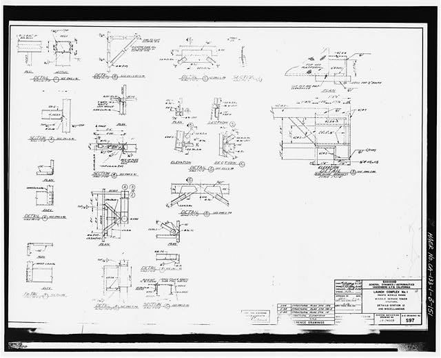 151. Photocopy of drawing (1963 structural drawing by the...