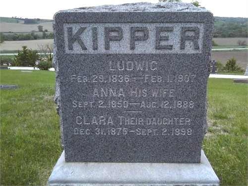Ludwig, Anna, & Clara Kipper gravesite