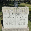 Cecile Dansky
BIRTH	14 Feb 1916
DEATH	5 Mar 2012 (aged 96)
BURIAL	
New Montefiore Cemetery
West Babylon, Suffolk County, New York, USA 
Cecile Dansky.
