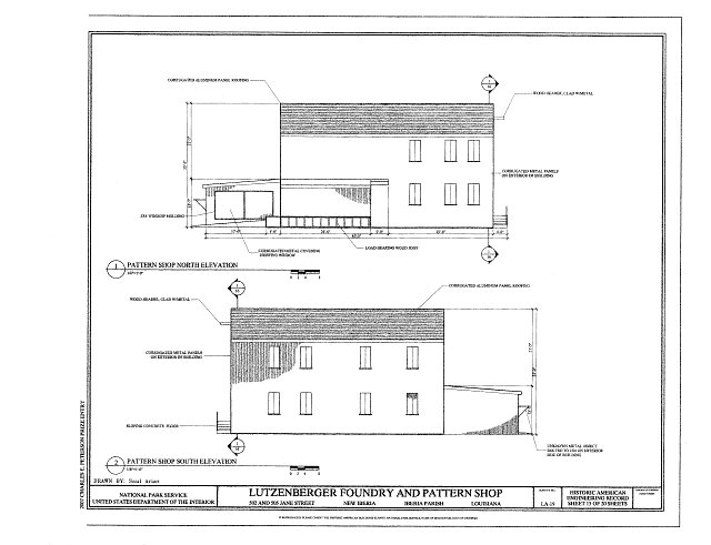 Pattern Shop North & South Elevations - Lutzenberger...