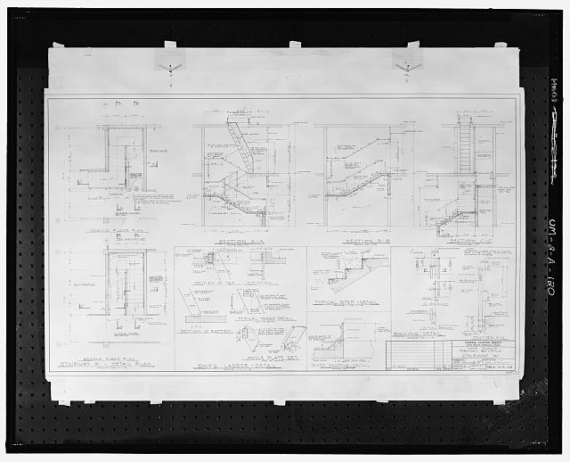 ARCHITECTURAL DRAWING, STAIRWAY "A" DATED 05/15/1961 -...