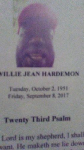 Willie J Hardemon Sr. Obituary