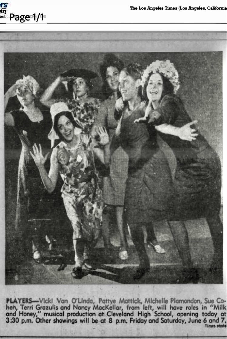 Pattye in a high school play.
