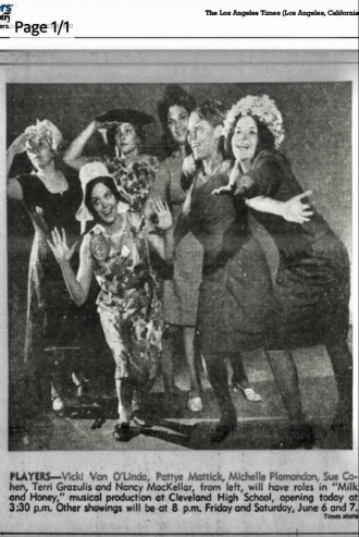 Pattye in a high school play.