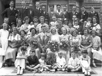 Wedding of Andrew Robert John Newbold and Rose Violet Fox in 1937