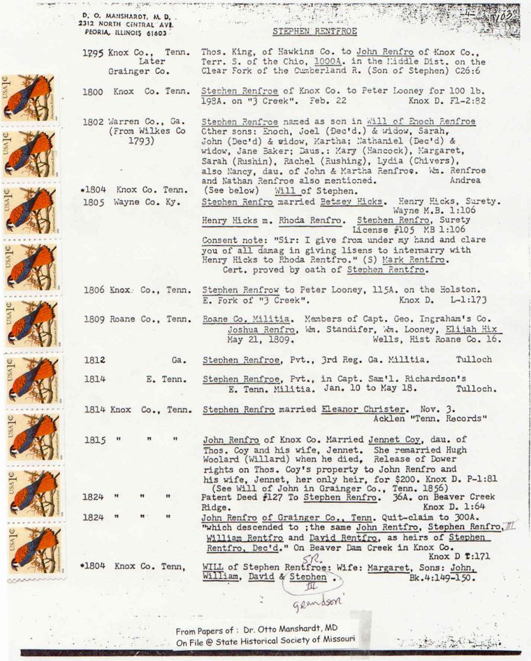 Stephen Renfro - Records - Pg103