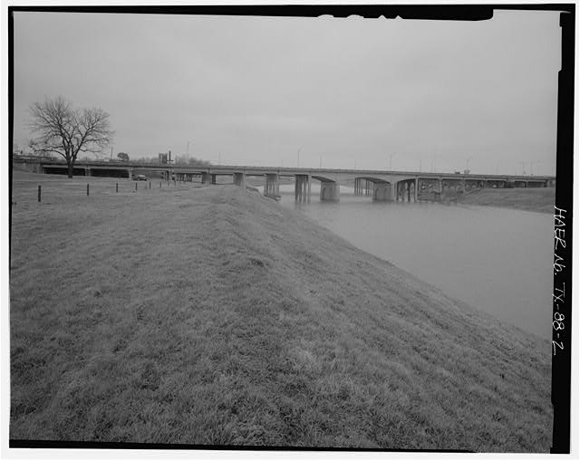 GENERAL VIEW OF TRINITY RIVER BRIDGE, NORTH SIDE, LOOKING...