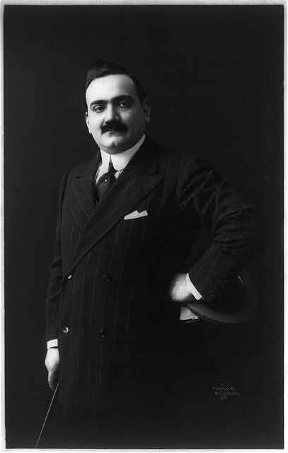 [Enrico Caruso, 1873-1921, three-quarters length...