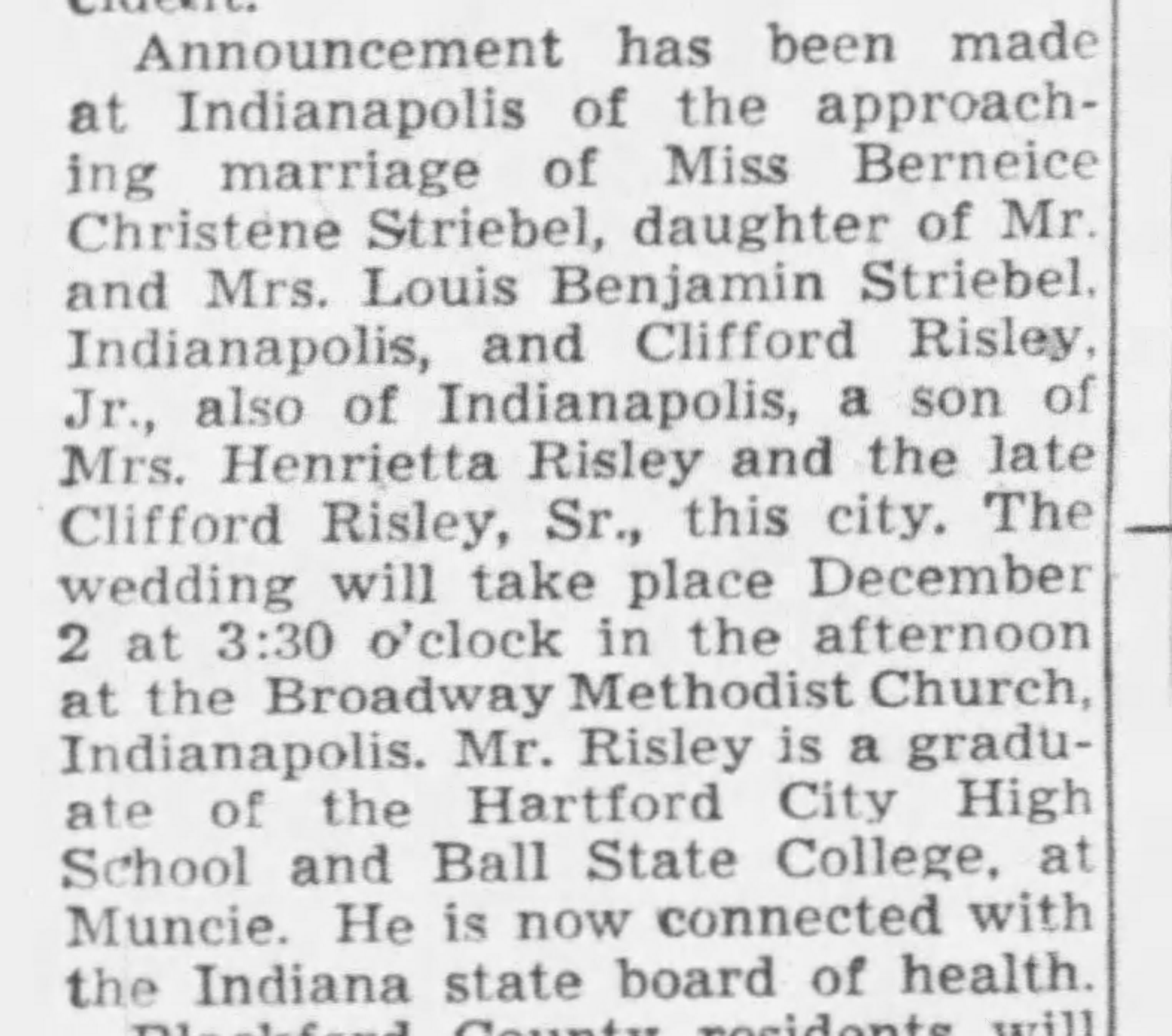 Berneice Christine Striebel