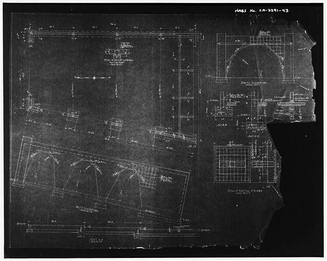 43. FLOOR PLAN AND ELEVATIONS OF CAFE BUILDING - Whittier...
