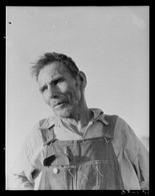 Imperial Valley, California. Old Mexican laborer saying...
