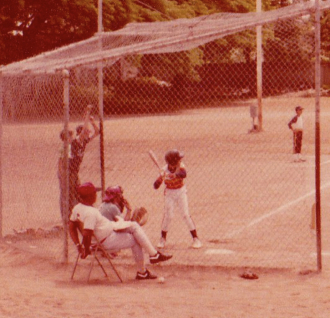 David Bracer-Negron playing baseball