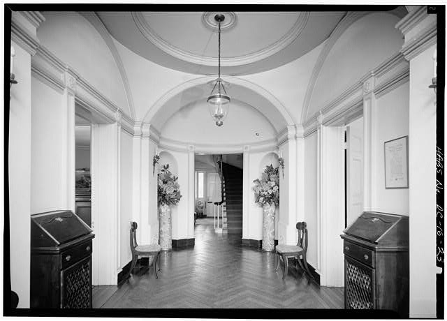 31. FIRST FLOOR, ENTRANCE HALL, VIEW WEST TO STAIR AND...