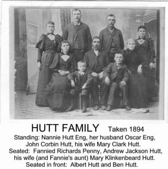 Andrew & Mary Hutt Family, NE 1894