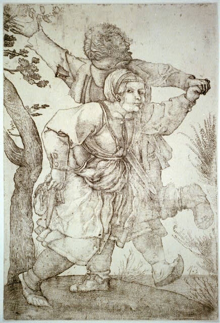 [Peasant dancing with an old woman]