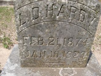 L.D. Hardy Texas 1929 Gravesite