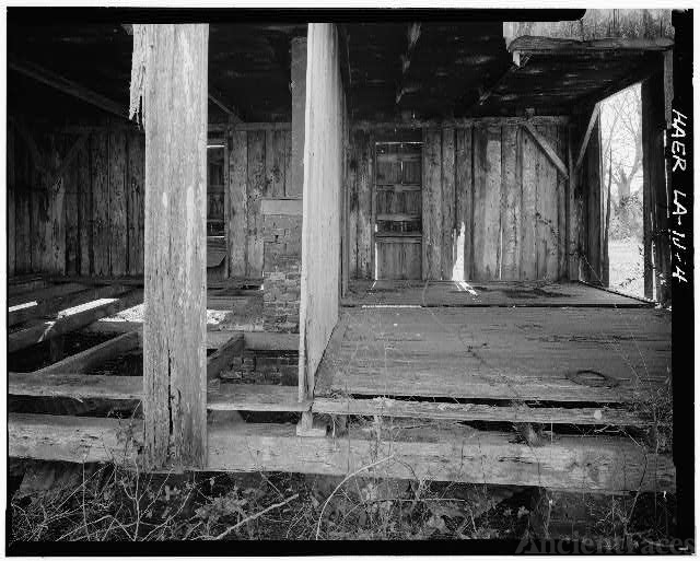 4. Interior view of shotgun house looking through...