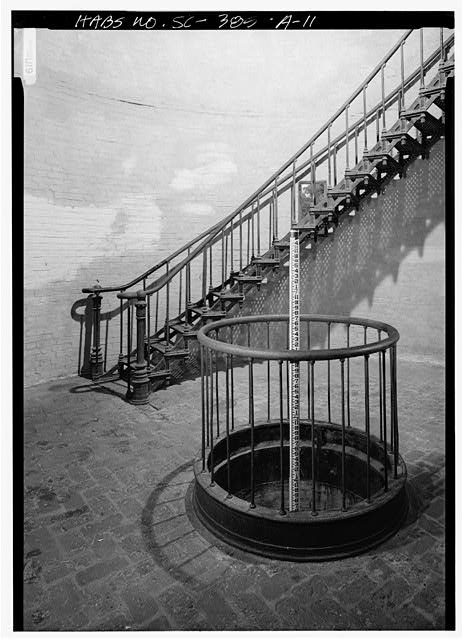 11. INTERIOR, LAMP MECHANISM WEIGHT PIT, STAIRWAY IN...