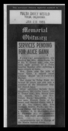 Mary Alice (McCright) Gann Obituary