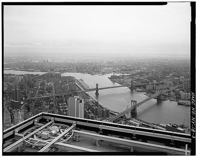 3. View looking E from top of World Trade Tower with...