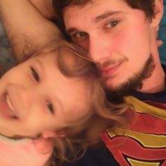 Justin Kazmir and his daughter Ava Kazmir