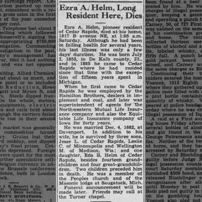 Ezra A. Helm