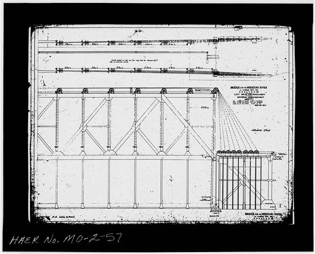 57. Photocopy of drawing (original plan M1) LIFT SPAN &...