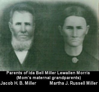 Jacob H. B. Miller and Martha Jane Russell Miller