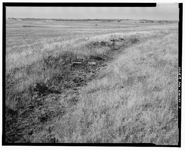 7. DETAIL OF DITCH WITH HORIZONTAL SCALE; VIEW TO...